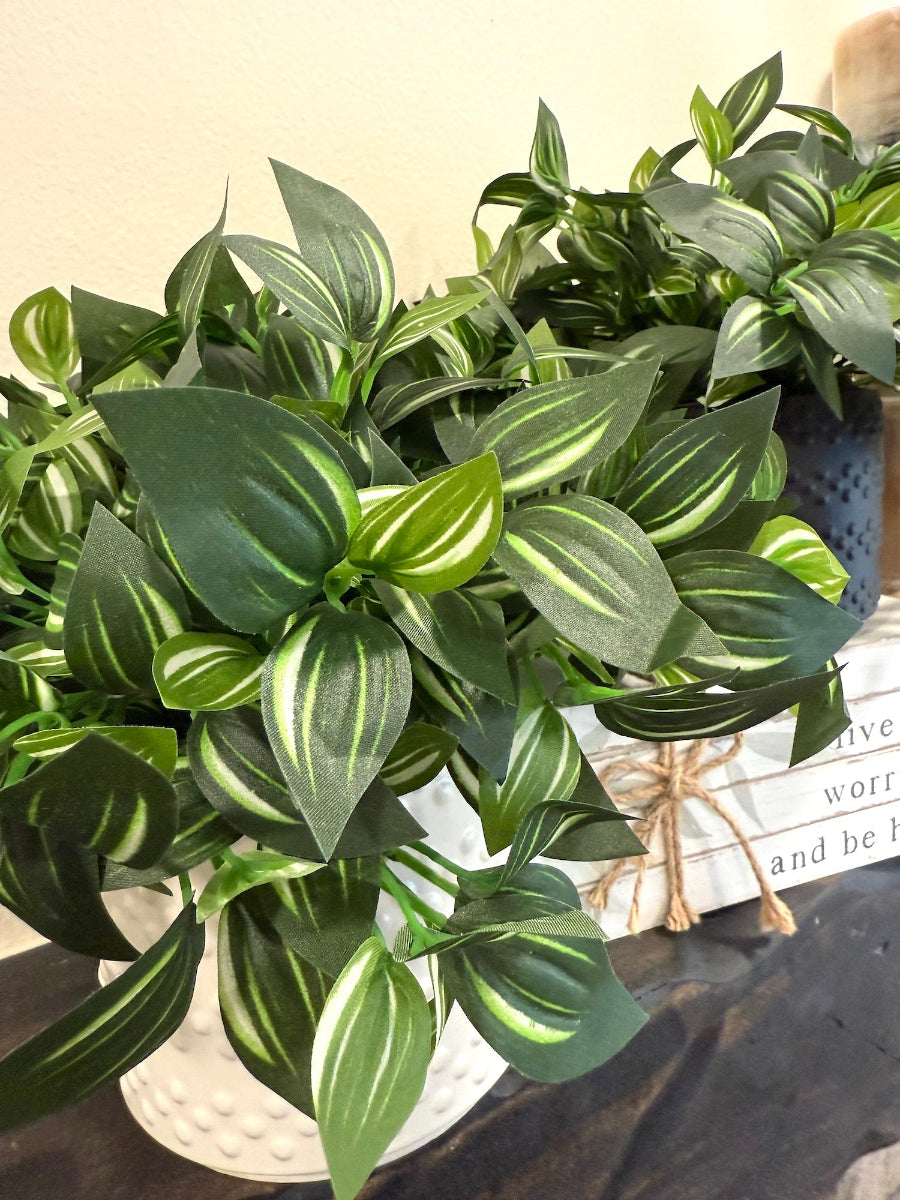 nearly naturalFaux Plants in Black and White Pot