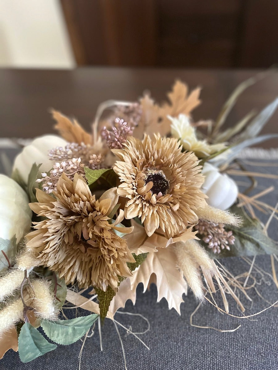 Thanksgiving Table Centerpiece, Autumn Table Centerpiece, Pumpkin Living Room Decor