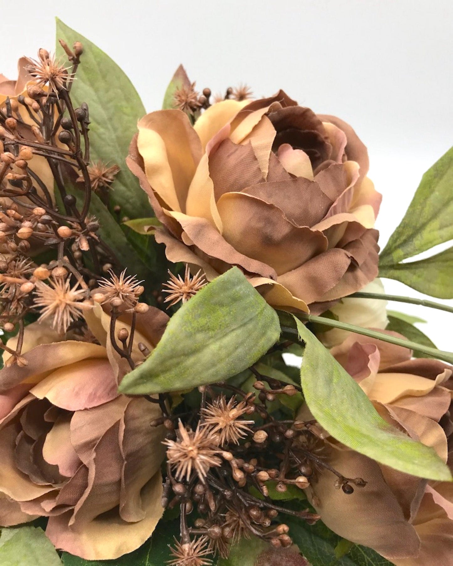 Rustic Floral Arrangement, Fake Flowers Fall Centerpiece, Modern Farmhouse Home Decor