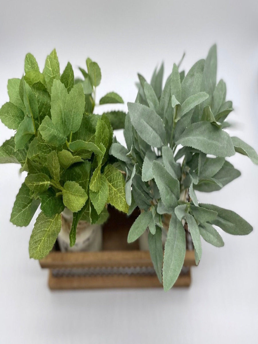 Herb Themed Farmhouse Kitchen Decor, Mint and Sage Rustic Arrangement, by AllSeasonsHouseDecor