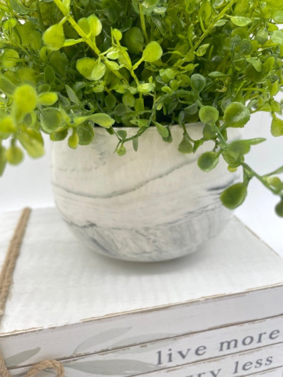 Faux Plants in Ceramic Pot, Artificial Desk Plant, Modern Farmhouse Greenery, by AllSeasonsHouseDecor