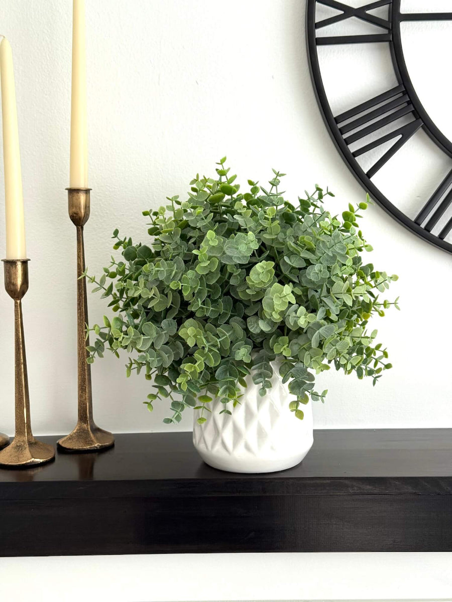 How to Style Potted Faux Eucalyptus Plants for Every Room: Modern Home Decor Ideas