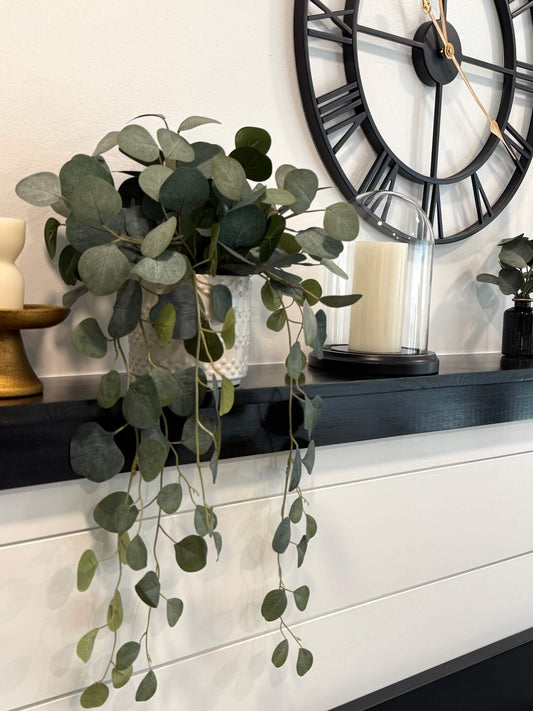 How to Style Large Faux Plant Arrangements: Floor, Console, Ledge & Fireplace Ideas