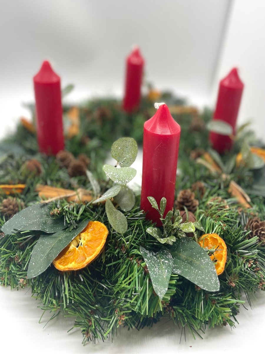 Advent Wreath, Advent Candleholder, German Advent Wreath, Christmas Table Decor, by AllSeasonsHouseecor