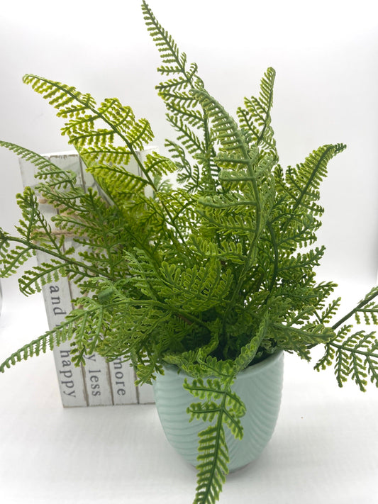 Small Faux Fern in Ceramic Pot