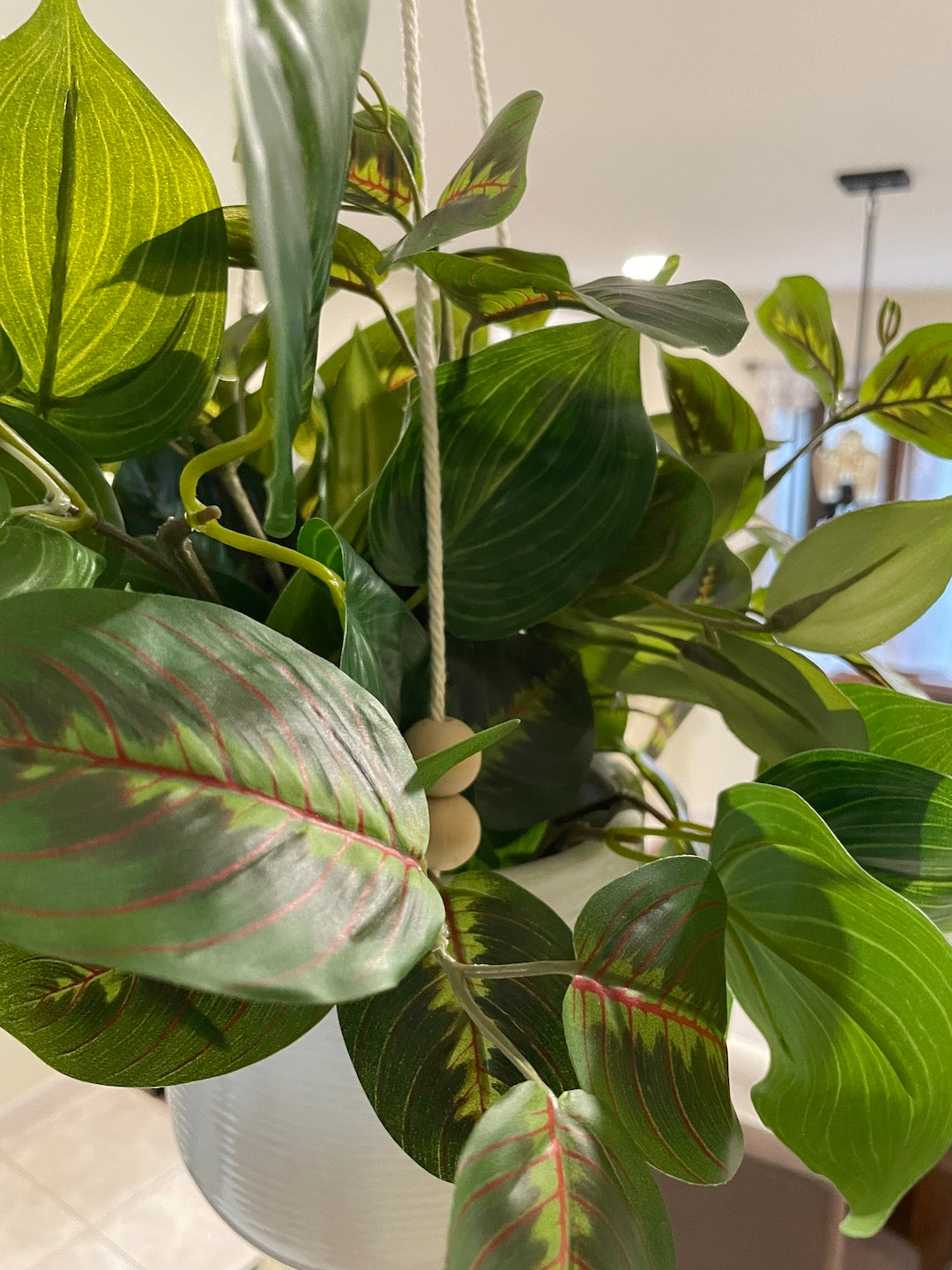 Fake Plants in Hanging Planter, Hanging Plants in White Ceramic Pot, by AllSeasonsHouseDecor