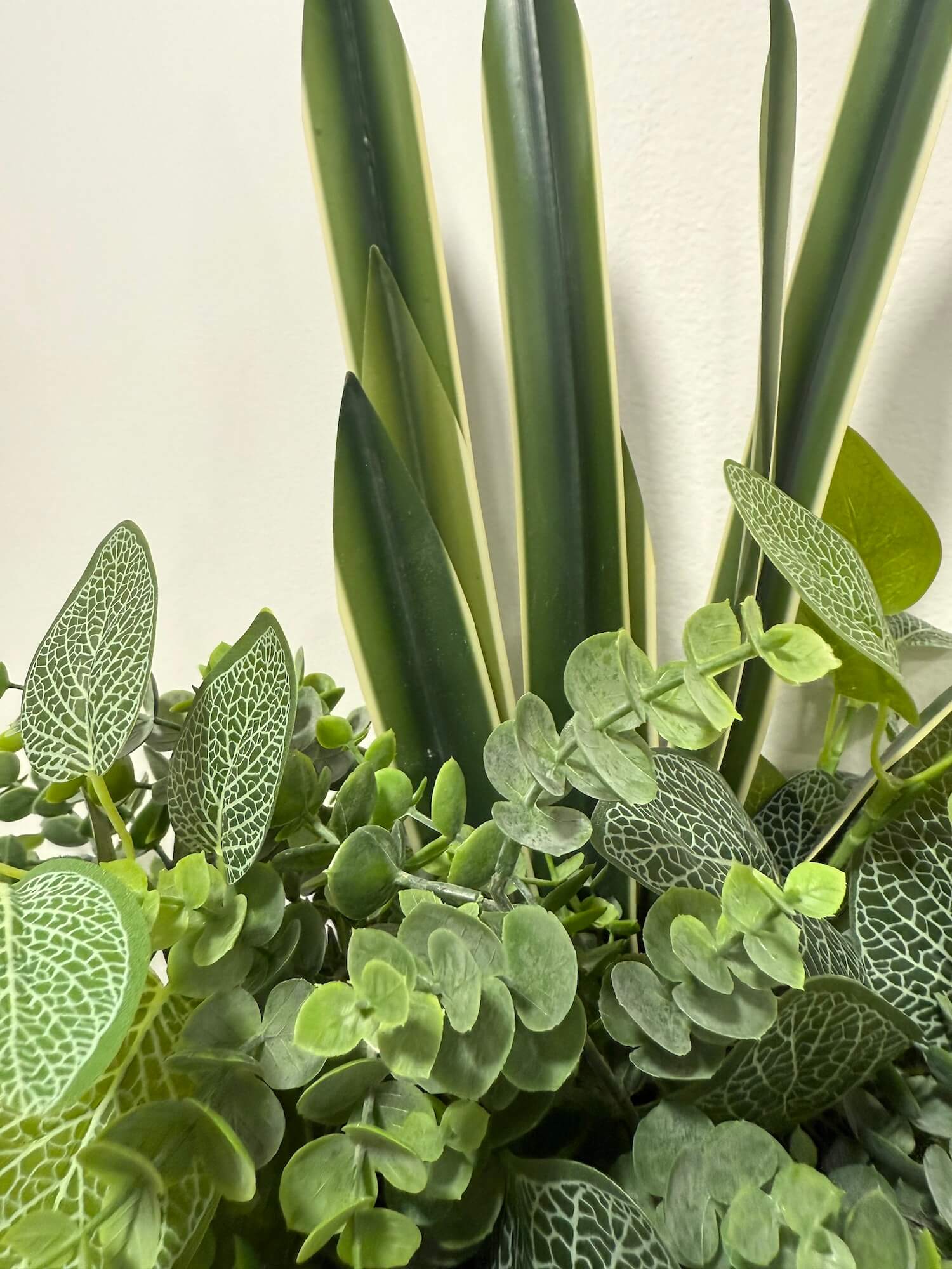 Close-up of various realistic looking green plants 