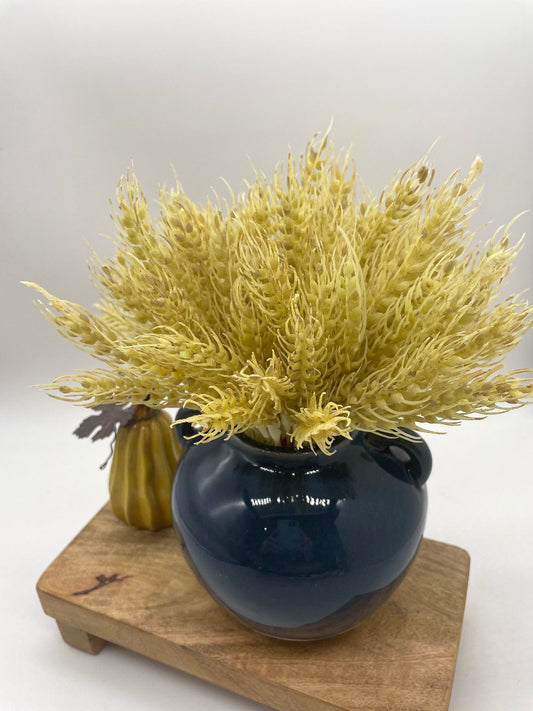 Wheat Centerpiece, Wheat Stems, Fall Arrangement, Wheat Bouquet in Elegant Vase, Autumn Home Decor, by AllSeasonsHouseDecor