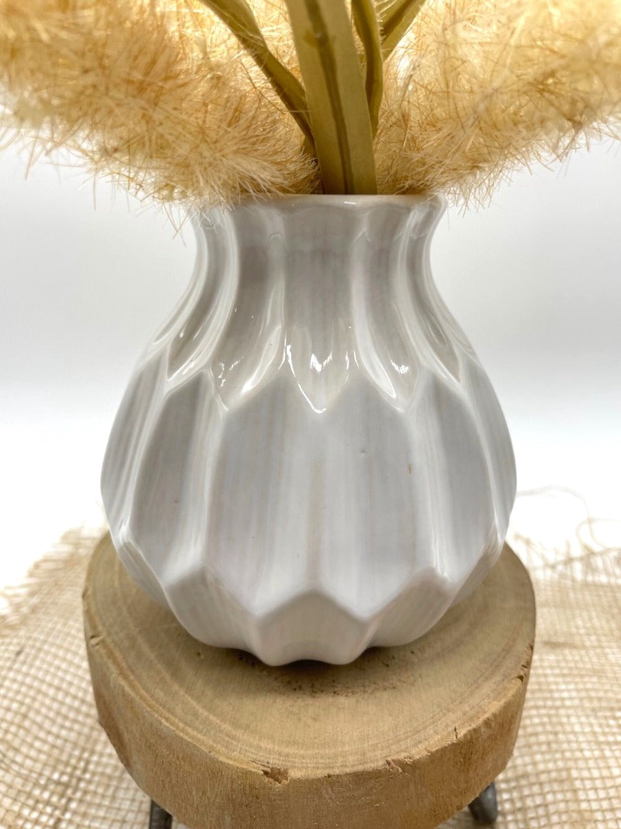 Wheat Arrangement in White Vase