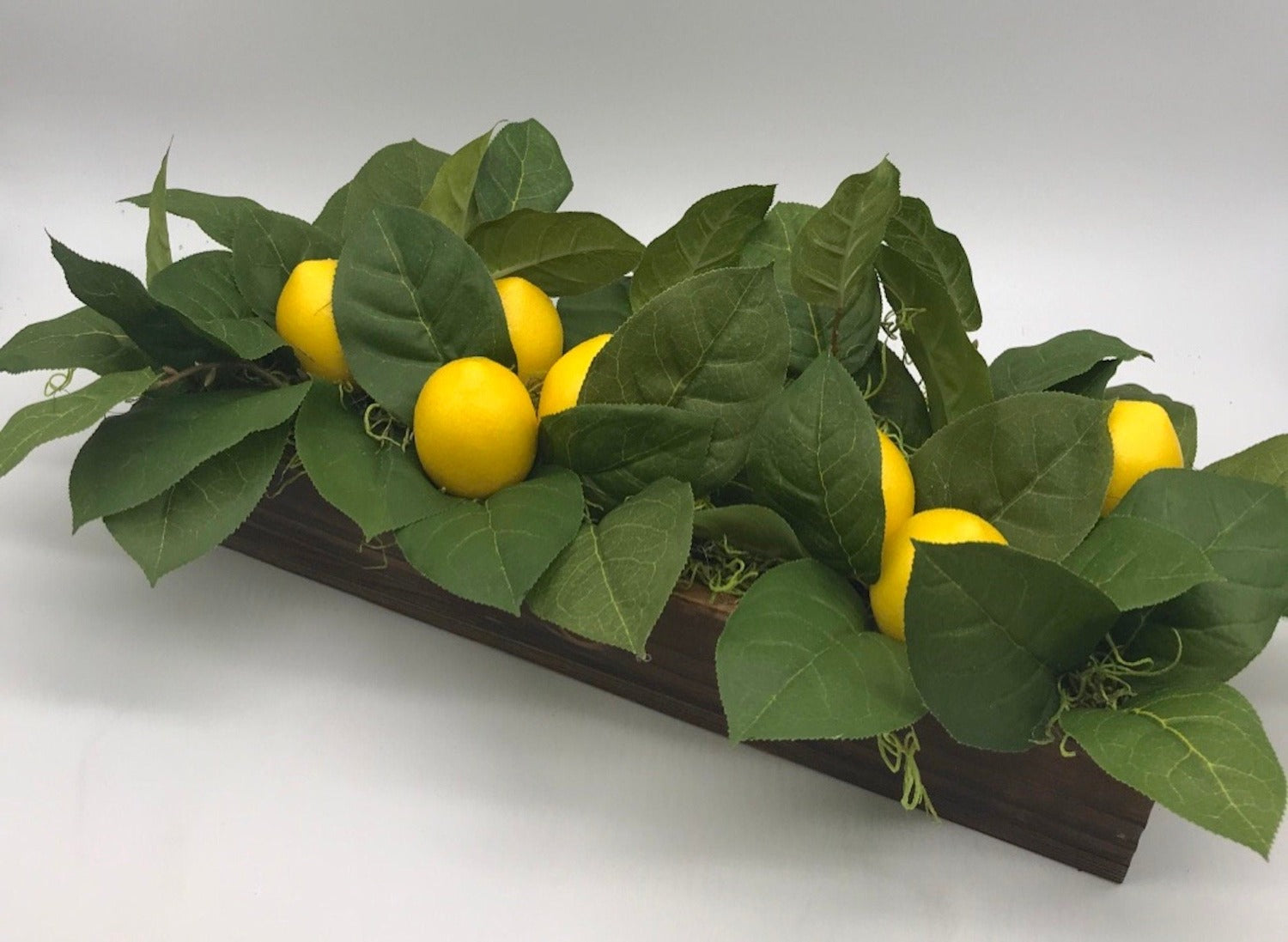 Faux Lemon Arrangement, Citrus Kitchen Island Decor, Farmhouse Centerpiece, by AllSeasonsHouseDecor