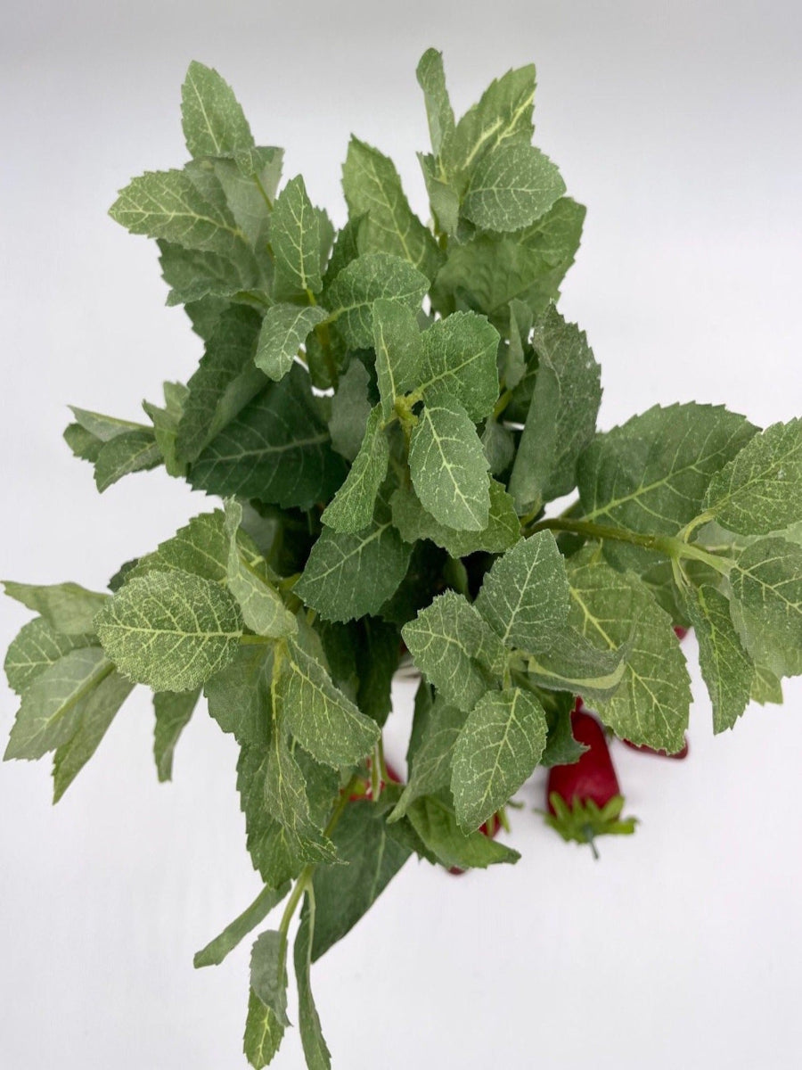 Faux Mint in Mason Jar, Artificial Herbs Kitchen Decor, Farmhouse Fake Plant