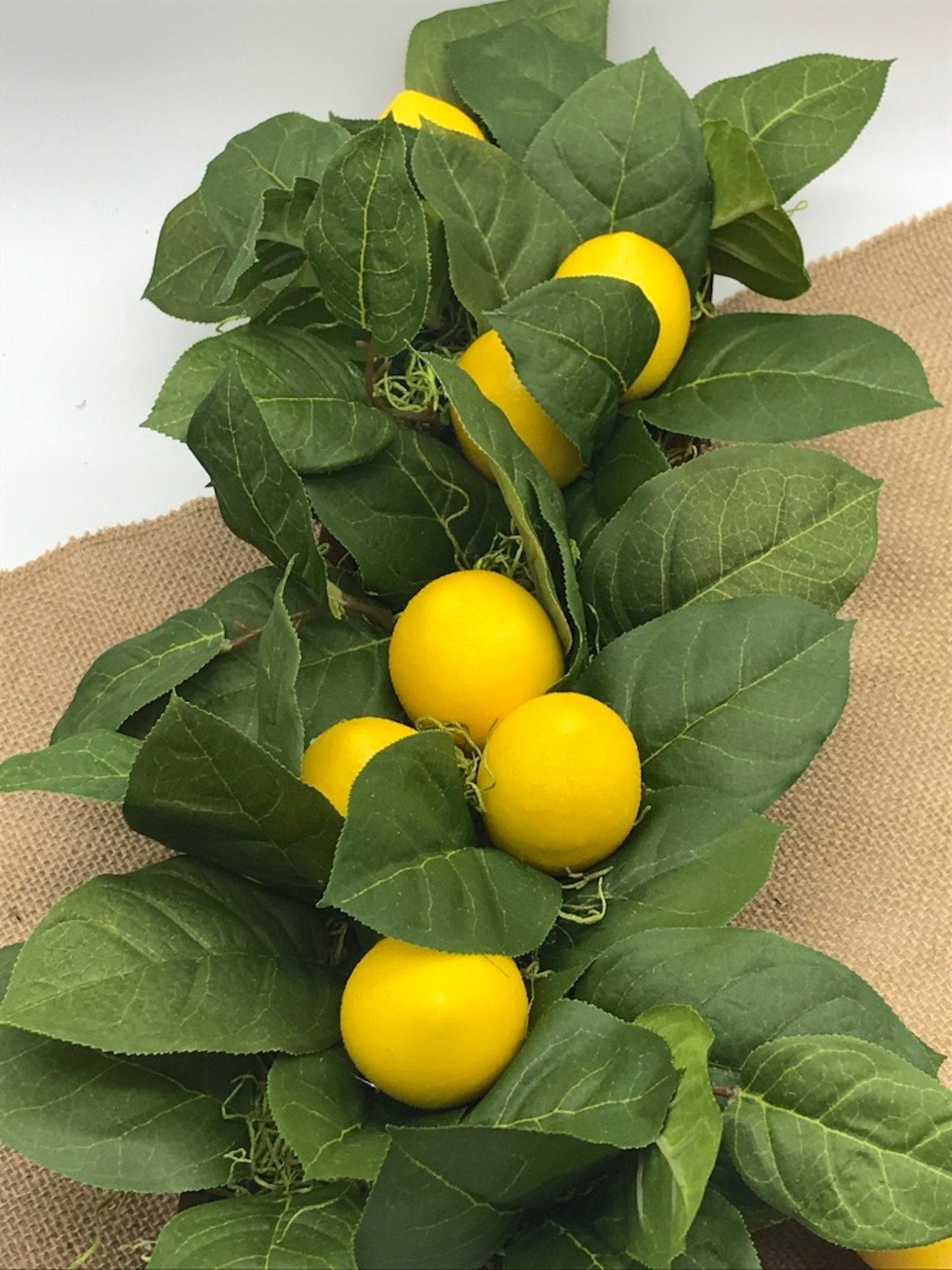 Faux Lemon Arrangement, Citrus Kitchen Island Decor, Farmhouse Centerpiece